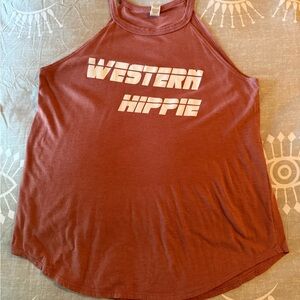 Women's Mauve Western Hippie Tank Top